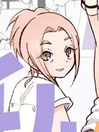 Volume 16 color depiction of Anna's eyes and dyed hair.