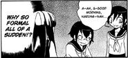 Yū finds Tomoko's formality surprising.