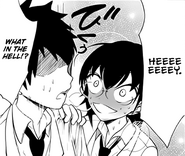 C106 komi greeting.png (65 KB) Kotomi's rushed greeting backfires.