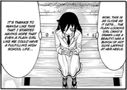 Tomoko criticizes shōjo manga.