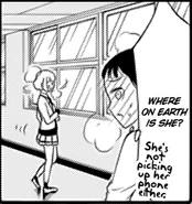 Uchi searching for Tomoko