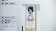 Tomoko sends Yū a selfie in her maid costume. "Everybody ought to have a Tomoko!"