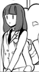 Uchi with lightened hair color on the first day of high school.