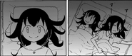 Kii stays up plotting to scare Tomoko.