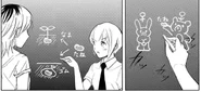 Shown: Mako explains to Masaki the mechanisms behind nitrogen fixation . . . probably.