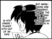 Tomoko recalls her middle school success.