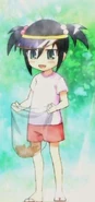 Tomoko as a child