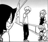 Talking with Okada and another classmate