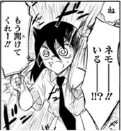 Shown: Tomoko expresses her satisfaction with her data plan . . . probably.