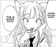 Katō accepts a small souvenir from Tomoko.