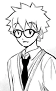 Yoshinori in black and white in the manga