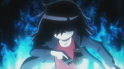 Tomoko prepares to play cards