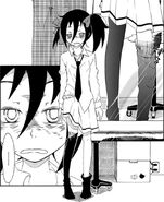 Tomoko's first attempt to look cute.