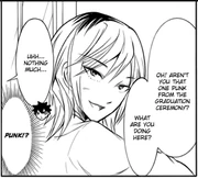 A strangely happy Yoshida recognizes Tomoki.