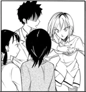 Yoshida and Tomoki meet in the cafeteria.