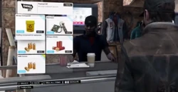 Transacción comercial en una casa de empeño.