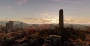 Os subúrbios de San Francisco. Visível é a Coit Tower.
