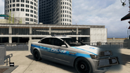 A police variant of the Cavale parked (Rear view).