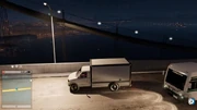 The Golden Gate Bridge seen in the distance from the Western Span during the night