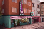 Storefront of 10 Donuts.