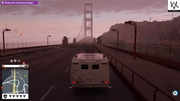 Entering the Golden Gate Bridge at night (Southbound)