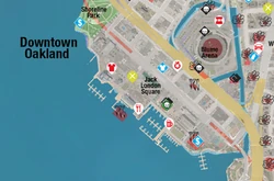 Map of Jack London Square and the Surrounding Area