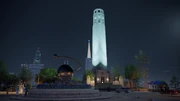 View of the tower from the Roundabout.