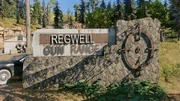 The sign in front of the gun range.