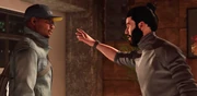 Marcus and Dušan arguing.