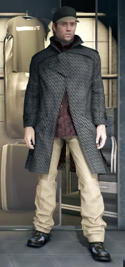 Aiden wearing the highwayman outfit
