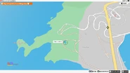 Ice Cube's location on the map.