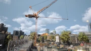 View of the crane.