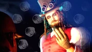 Marcus looking at T-Bone, high on shrooms.