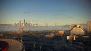 Across the bay.jpg (184 KB) San Francisco, the western span of the Bay Bridge and the Golden Gate Bridge seen in the distance.