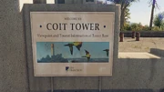 The tourist sign found near the tower.