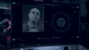 Claire Waters as she appears in a video sequence during the Legion mission #Justice4Claire.