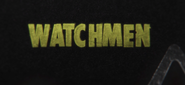 Watchmen logo in typewriter