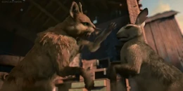 Bigwig is ambushed by Puss.