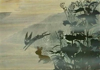 Fiver following the Black Rabbit to Hazel.