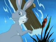 Blackberry found a log to help Fiver and Pipkin get across the river.