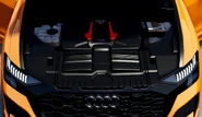 The engine bay of the RS Q8.