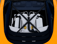The engine bay of the XJ220 S.