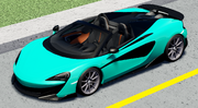 The 600LT Spider with its roof off.