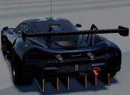 Rear view of the 720S GT3X.