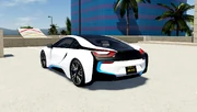 The rear end of the BMW i8.
