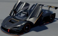 The 720S GT3X with all of its parts opened.