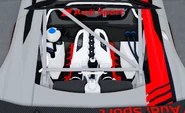 The engine of the R8 LMS GT3 evo II.