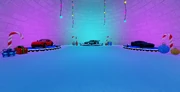 The interior of the right igloo featuring the 2023 Cavallo Pure-Bred, 2022 Hype Sight 69, and 2022 JB Champion.