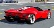 The rear end of the Daytona SP3.
