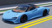 The Speedtail with its roof scoop option equipped.